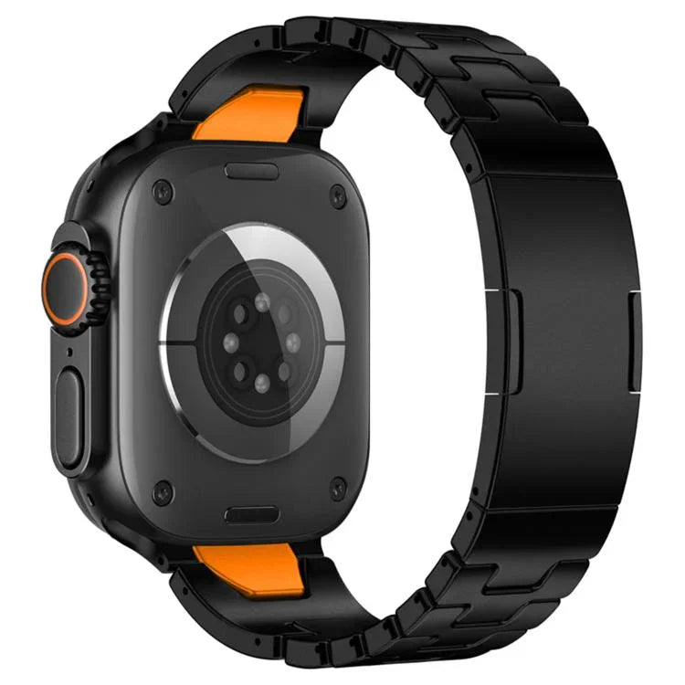Pulseira de Relógio com Fivela Borboleta de Libertação Rápida Tipo H em Aço Inoxidável, Para Apple Watch 44mm / 45mm / 46mm / 49mm, Para Apple Watch 42mm / 41mm / 40mm / 38mm
