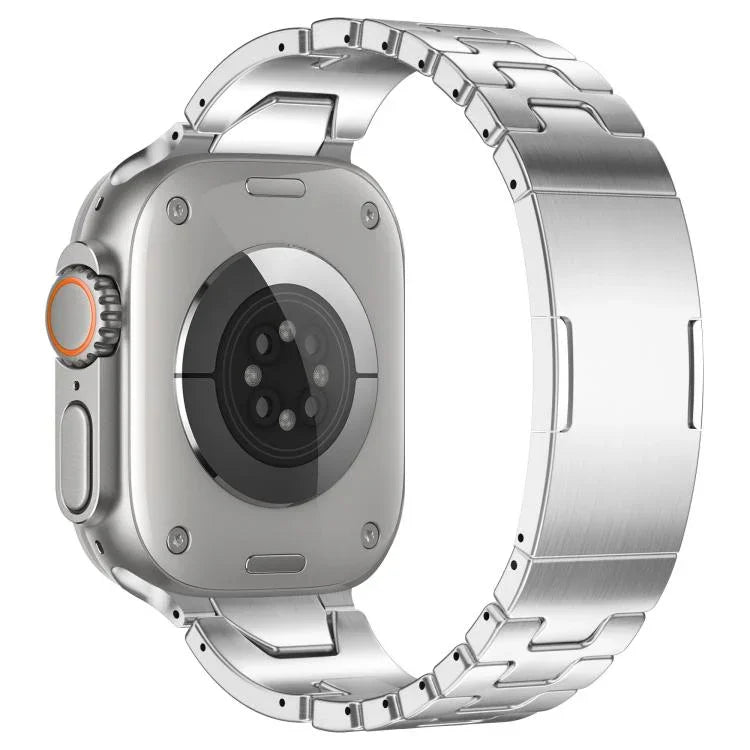 Pulseira de Relógio com Fivela Borboleta de Libertação Rápida Tipo H em Aço Inoxidável, Para Apple Watch 44mm / 45mm / 46mm / 49mm, Para Apple Watch 42mm / 41mm / 40mm / 38mm