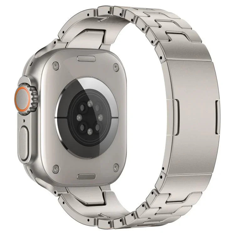 Pulseira de Relógio com Fivela Borboleta de Libertação Rápida Tipo H em Aço Inoxidável, Para Apple Watch 44mm / 45mm / 46mm / 49mm, Para Apple Watch 42mm / 41mm / 40mm / 38mm