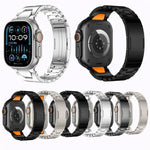 Pulseira de Relógio com Fivela Borboleta de Libertação Rápida Tipo H em Aço Inoxidável, Para Apple Watch 44mm / 45mm / 46mm / 49mm, Para Apple Watch 42mm / 41mm / 40mm / 38mm