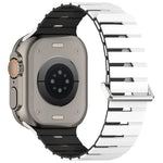 Pulseira de Silicone Bicolor Magnética Estilo Melódica, Para Apple Watch 46mm / 49mm / 45mm / 44mm, Para Apple Watch 42mm / 41mm / 40mm / 38mm