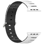 Pulseira de Silicone Bicolor Magnética Estilo Melódica, Para Apple Watch 46mm / 49mm / 45mm / 44mm, Para Apple Watch 42mm / 41mm / 40mm / 38mm