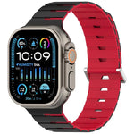 Pulseira de Silicone Bicolor Magnética Estilo Melódica, Para Apple Watch 46mm / 49mm / 45mm / 44mm, Para Apple Watch 42mm / 41mm / 40mm / 38mm