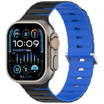 Pulseira de Silicone Bicolor Magnética Estilo Melódica, Para Apple Watch 46mm / 49mm / 45mm / 44mm, Para Apple Watch 42mm / 41mm / 40mm / 38mm