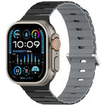 Pulseira de Silicone Bicolor Magnética Estilo Melódica, Para Apple Watch 46mm / 49mm / 45mm / 44mm, Para Apple Watch 42mm / 41mm / 40mm / 38mm