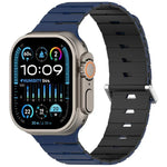 Pulseira de Silicone Bicolor Magnética Estilo Melódica, Para Apple Watch 46mm / 49mm / 45mm / 44mm, Para Apple Watch 42mm / 41mm / 40mm / 38mm