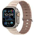 Pulseira de Silicone Bicolor Magnética Estilo Melódica, Para Apple Watch 46mm / 49mm / 45mm / 44mm, Para Apple Watch 42mm / 41mm / 40mm / 38mm