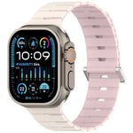 Pulseira de Silicone Bicolor Magnética Estilo Melódica, Para Apple Watch 46mm / 49mm / 45mm / 44mm, Para Apple Watch 42mm / 41mm / 40mm / 38mm
