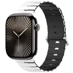 Pulseira de Silicone Bicolor Magnética Estilo Melódica, Para Apple Watch 46mm / 49mm / 45mm / 44mm, Para Apple Watch 42mm / 41mm / 40mm / 38mm