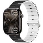 Pulseira de Silicone Bicolor Magnética Estilo Melódica, Para Apple Watch 46mm / 49mm / 45mm / 44mm, Para Apple Watch 42mm / 41mm / 40mm / 38mm