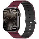 Pulseira de Silicone Bicolor Magnética Estilo Melódica, Para Apple Watch 46mm / 49mm / 45mm / 44mm, Para Apple Watch 42mm / 41mm / 40mm / 38mm