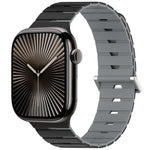 Pulseira de Silicone Bicolor Magnética Estilo Melódica, Para Apple Watch 46mm / 49mm / 45mm / 44mm, Para Apple Watch 42mm / 41mm / 40mm / 38mm