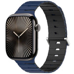 Pulseira de Silicone Bicolor Magnética Estilo Melódica, Para Apple Watch 46mm / 49mm / 45mm / 44mm, Para Apple Watch 42mm / 41mm / 40mm / 38mm