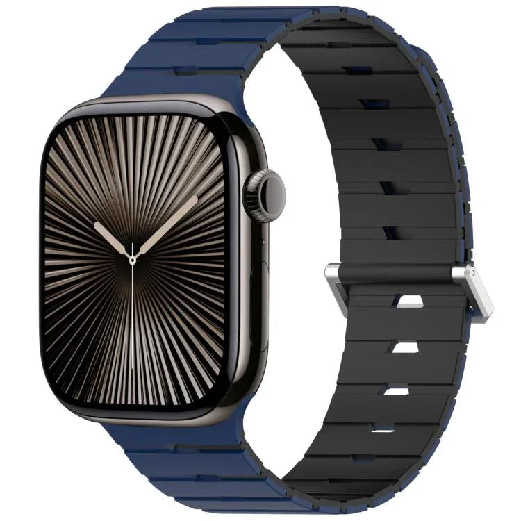Pulseira de Silicone Bicolor Magnética Estilo Melódica, Para Apple Watch 46mm / 49mm / 45mm / 44mm, Para Apple Watch 42mm / 41mm / 40mm / 38mm