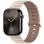Pulseira de Silicone Bicolor Magnética Estilo Melódica, Para Apple Watch 46mm / 49mm / 45mm / 44mm, Para Apple Watch 42mm / 41mm / 40mm / 38mm