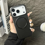 Capa de telemóvel com suporte MagSafe em PC com pele sem moldura, para iPhone 17 Pro Max, para iPhone 17 Pro, para iPhone 17, para iPhone Air, para iPhone 16 Pro Max, para iPhone 16 Pro