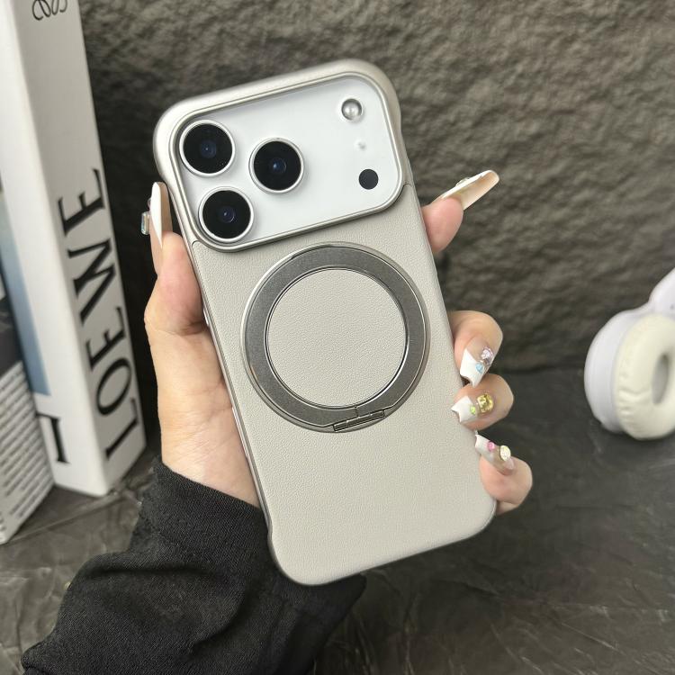 Capa de telemóvel com suporte MagSafe em PC com pele sem moldura, para iPhone 17 Pro Max, para iPhone 17 Pro, para iPhone 17, para iPhone Air, para iPhone 16 Pro Max, para iPhone 16 Pro