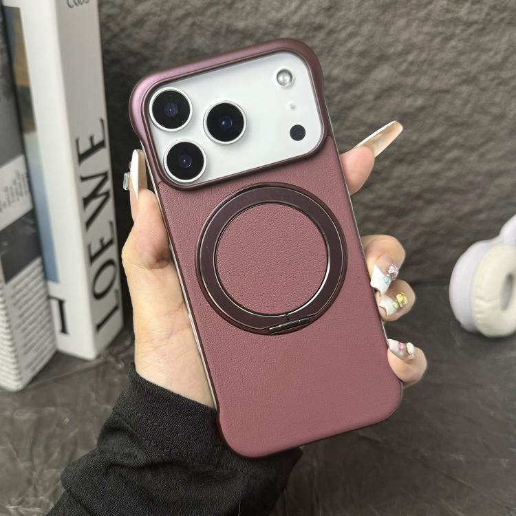 Capa de telemóvel com suporte MagSafe em PC com pele sem moldura, para iPhone 17 Pro Max, para iPhone 17 Pro, para iPhone 17, para iPhone Air, para iPhone 16 Pro Max, para iPhone 16 Pro