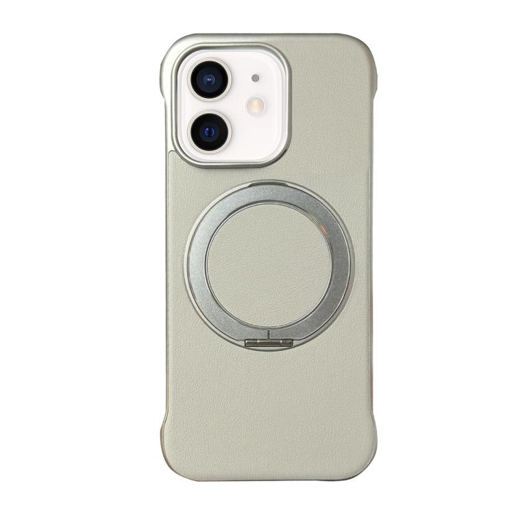 Frameless Leather-Skin PC MagSafe Holder Phone Case, For iPhone 13, For iPhone 12, For iPhone 12 Pro Max, For iPhone 12 Pro, For iPhone 11 Pro Max, For iPhone 11