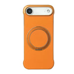 Capa de telemóvel com suporte MagSafe em PC com pele sem moldura, para iPhone 17 Pro Max, para iPhone 17 Pro, para iPhone 17, para iPhone Air, para iPhone 16 Pro Max, para iPhone 16 Pro