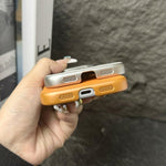 Capa de telemóvel com suporte MagSafe em PC com pele sem moldura, para iPhone 17 Pro Max, para iPhone 17 Pro, para iPhone 17, para iPhone Air, para iPhone 16 Pro Max, para iPhone 16 Pro
