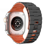 Correia de Relógio em Silicone Magnética com Pino Único e Relevo de Cavalo, Para Apple Watch 46mm / 49mm / 45mm / 44mm