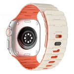 Correia de Relógio em Silicone Magnética com Pino Único e Relevo de Cavalo, Para Apple Watch 46mm / 49mm / 45mm / 44mm