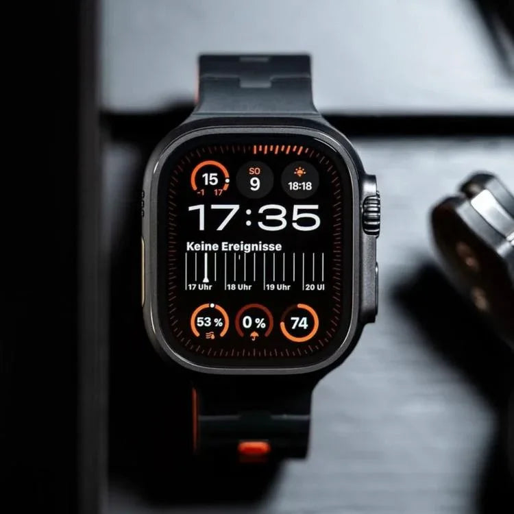 Correia de Relógio em Silicone Magnética com Pino Único e Relevo de Cavalo, Para Apple Watch 46mm / 49mm / 45mm / 44mm