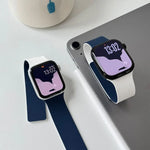 Correia de Relógio em Silicone Magnética Bicolor com Textura de Lichia, Para Apple Watch 46mm / 49mm / 45mm / 44mm, Para Apple Watch 42mm / 41mm / 40mm / 38mm