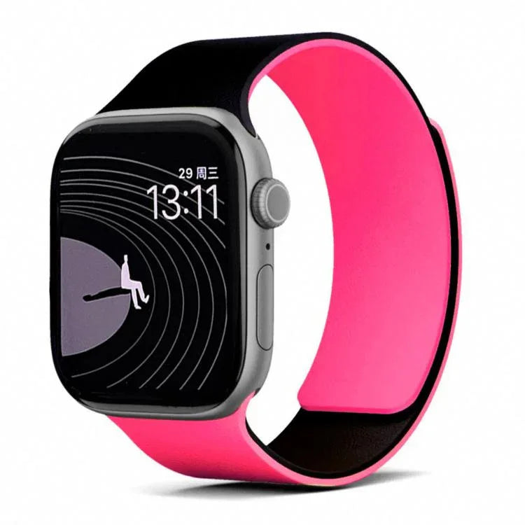 Correia de Relógio em Silicone Magnética Bicolor com Textura de Lichia, Para Apple Watch 46mm / 49mm / 45mm / 44mm, Para Apple Watch 42mm / 41mm / 40mm / 38mm