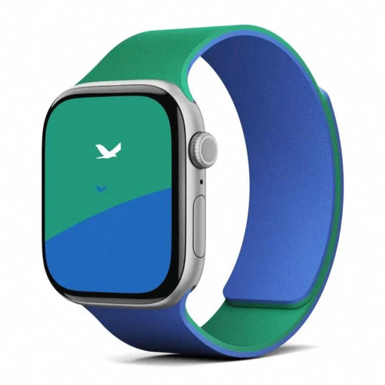Correia de Relógio em Silicone Magnética Bicolor com Textura de Lichia, Para Apple Watch 46mm / 49mm / 45mm / 44mm, Para Apple Watch 42mm / 41mm / 40mm / 38mm