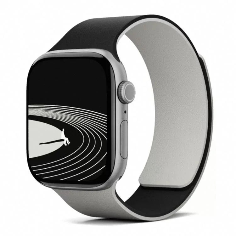 Correia de Relógio em Silicone Magnética Bicolor com Textura de Lichia, Para Apple Watch 46mm / 49mm / 45mm / 44mm, Para Apple Watch 42mm / 41mm / 40mm / 38mm