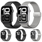 Correia de Relógio em Metal de Titânio Completo com Fivela Magnética Milanesa, Para Apple Watch 46mm / 49mm / 45mm / 44mm