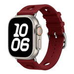 Correia de Relógio em Silicone com Fivela de Escada e Orifícios, Para Apple Watch 46mm / 49mm / 45mm / 44mm, Para Apple Watch 42mm / 41mm / 40mm / 38mm