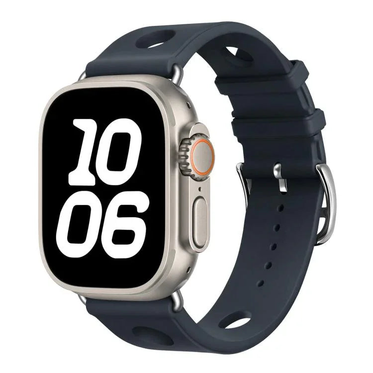 Correia de Relógio em Silicone com Fivela de Escada e Orifícios, Para Apple Watch 46mm / 49mm / 45mm / 44mm, Para Apple Watch 42mm / 41mm / 40mm / 38mm