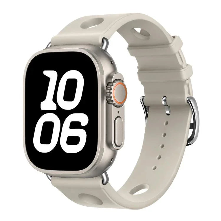Correia de Relógio em Silicone com Fivela de Escada e Orifícios, Para Apple Watch 46mm / 49mm / 45mm / 44mm, Para Apple Watch 42mm / 41mm / 40mm / 38mm