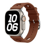 Correia de Relógio em Silicone com Fivela de Escada e Orifícios, Para Apple Watch 46mm / 49mm / 45mm / 44mm, Para Apple Watch 42mm / 41mm / 40mm / 38mm