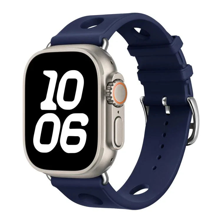 Correia de Relógio em Silicone com Fivela de Escada e Orifícios, Para Apple Watch 46mm / 49mm / 45mm / 44mm, Para Apple Watch 42mm / 41mm / 40mm / 38mm