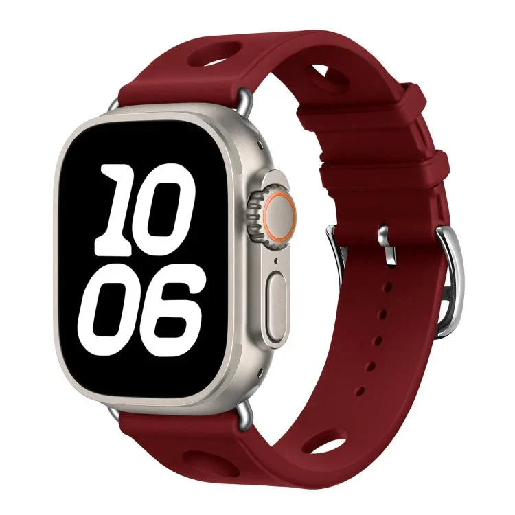 Correia de Relógio em Silicone com Fivela de Escada e Orifícios, Para Apple Watch 46mm / 49mm / 45mm / 44mm, Para Apple Watch 42mm / 41mm / 40mm / 38mm