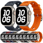 Correia de Relógio em Silicone com Fivela de Escada e Orifícios, Para Apple Watch 46mm / 49mm / 45mm / 44mm, Para Apple Watch 42mm / 41mm / 40mm / 38mm