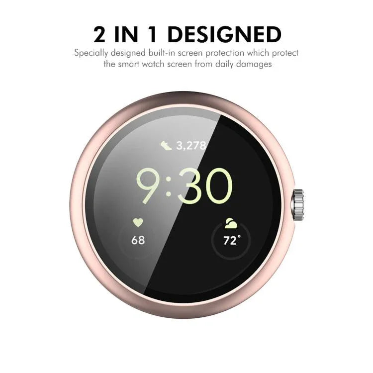 Capa de Relógio em PC Integrada com Filme de Vidro Temperado de Cobertura Total ENKAY Hat-Prince, Google Pixel Watch 4 45mm, Para Google Pixel Watch 4 41mm