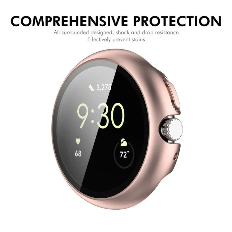Capa de Relógio em PC Integrada com Filme de Vidro Temperado de Cobertura Total ENKAY Hat-Prince, Google Pixel Watch 4 45mm, Para Google Pixel Watch 4 41mm