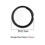Capa de Relógio em PC Integrada com Filme de Vidro Temperado de Cobertura Total ENKAY Hat-Prince, Google Pixel Watch 4 45mm, Para Google Pixel Watch 4 41mm