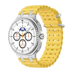 Correia de Relógio de Silicone com Orifícios Respiráveis Oceânicos e Fivela de Anel Prateado, Para Samsung Galaxy Watch8 / Watch8 Classic