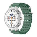 Correia de Relógio de Silicone com Orifícios Respiráveis Oceânicos e Fivela de Anel Prateado, Para Samsung Galaxy Watch8 / Watch8 Classic