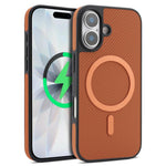 Capa de telemóvel MagSafe Kalebol em fibra de carbono, para iPhone 17 Pro Max, para iPhone 17 Pro, para iPhone 17, para iPhone Air, para iPhone 16 Pro Max, para iPhone 16 Pro, para iPhone 16 Plus, para iPhone 16