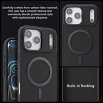 Capa de telemóvel MagSafe Kalebol em fibra de carbono, para iPhone 17 Pro Max, para iPhone 17 Pro, para iPhone 17, para iPhone Air, para iPhone 16 Pro Max, para iPhone 16 Pro, para iPhone 16 Plus, para iPhone 16