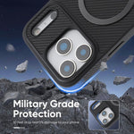 Capa de telemóvel MagSafe Kalebol em fibra de carbono, para iPhone 17 Pro Max, para iPhone 17 Pro, para iPhone 17, para iPhone Air, para iPhone 16 Pro Max, para iPhone 16 Pro, para iPhone 16 Plus, para iPhone 16