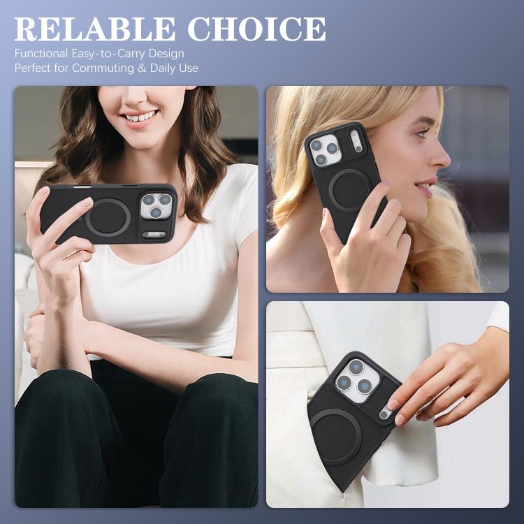 Capa de telemóvel MagSafe Kalebol em fibra de carbono, para iPhone 17 Pro Max, para iPhone 17 Pro, para iPhone 17, para iPhone Air, para iPhone 16 Pro Max, para iPhone 16 Pro, para iPhone 16 Plus, para iPhone 16