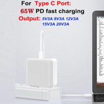 Carregador TE-PD65 GaN PD 65W + QC4.0 USB Protocolo Totalmente Compatível, Ficha UE